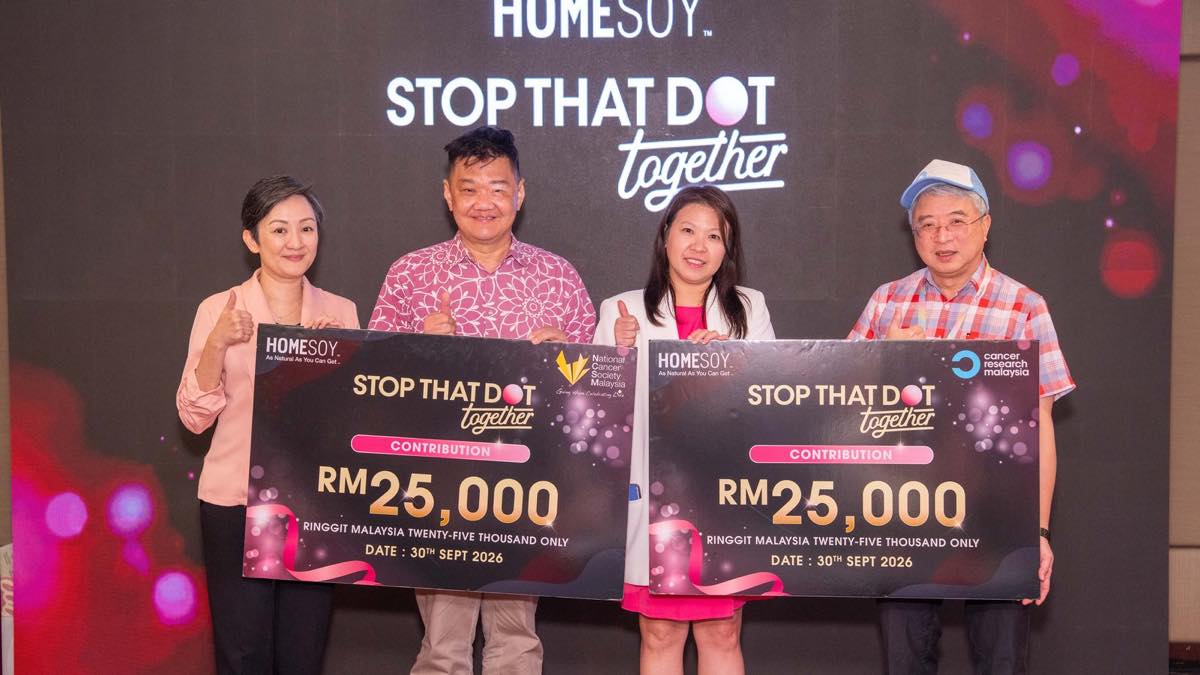 HOMESOY presents contributions to the National Cancer Society of Malaysia and Cancer Research Malaysia
