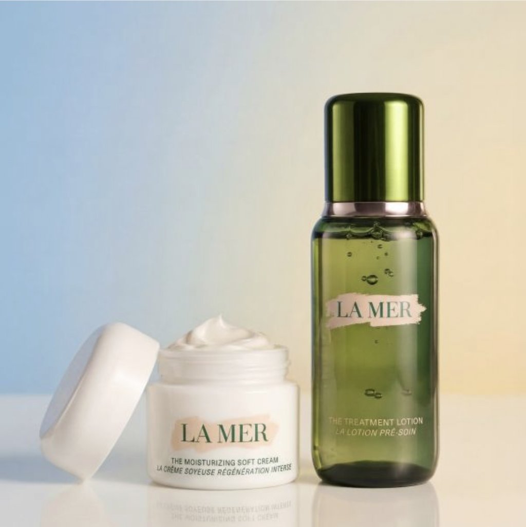 "La Mer's Hydration Duo: The Treatment Lotion and Soft Cream"