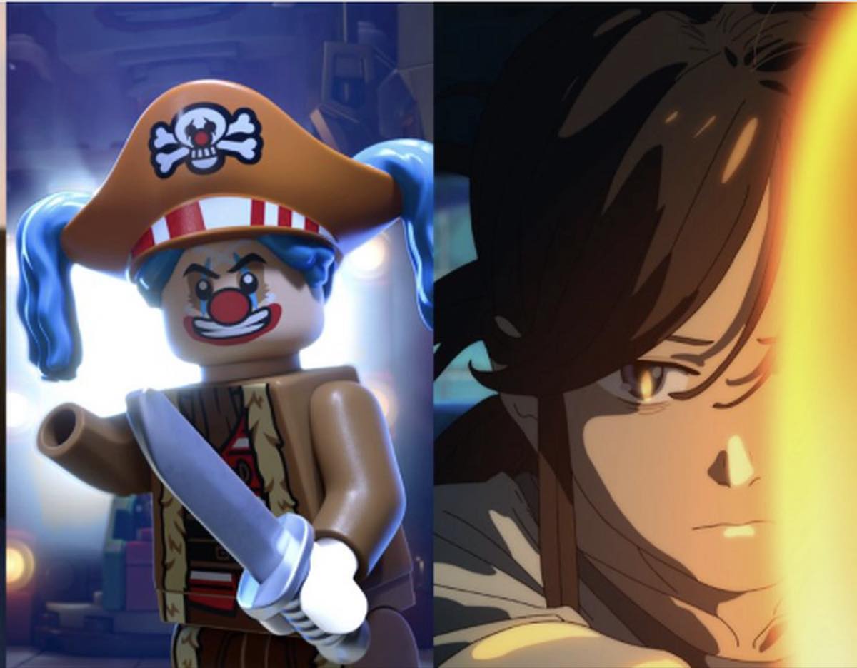 Buggy from LEGO ONE PIECE and a character from Fool Night, two of Netflix's new anime titles