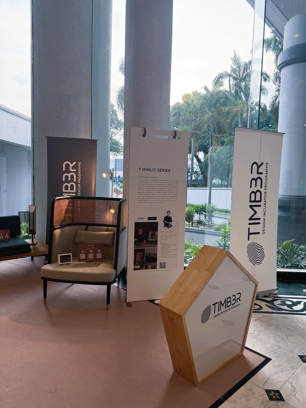 T Minus Series lounge chair by Tennyson Chia at the TIMB3R showcase in Istana Budaya