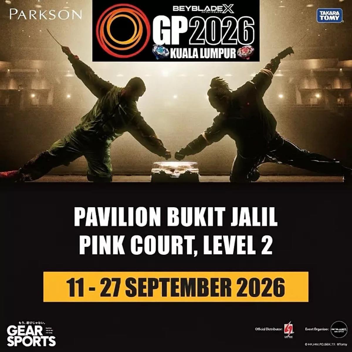 BEYBLADE X GP 2026 Kuala Lumpur poster at Pavilion Bukit Jalil