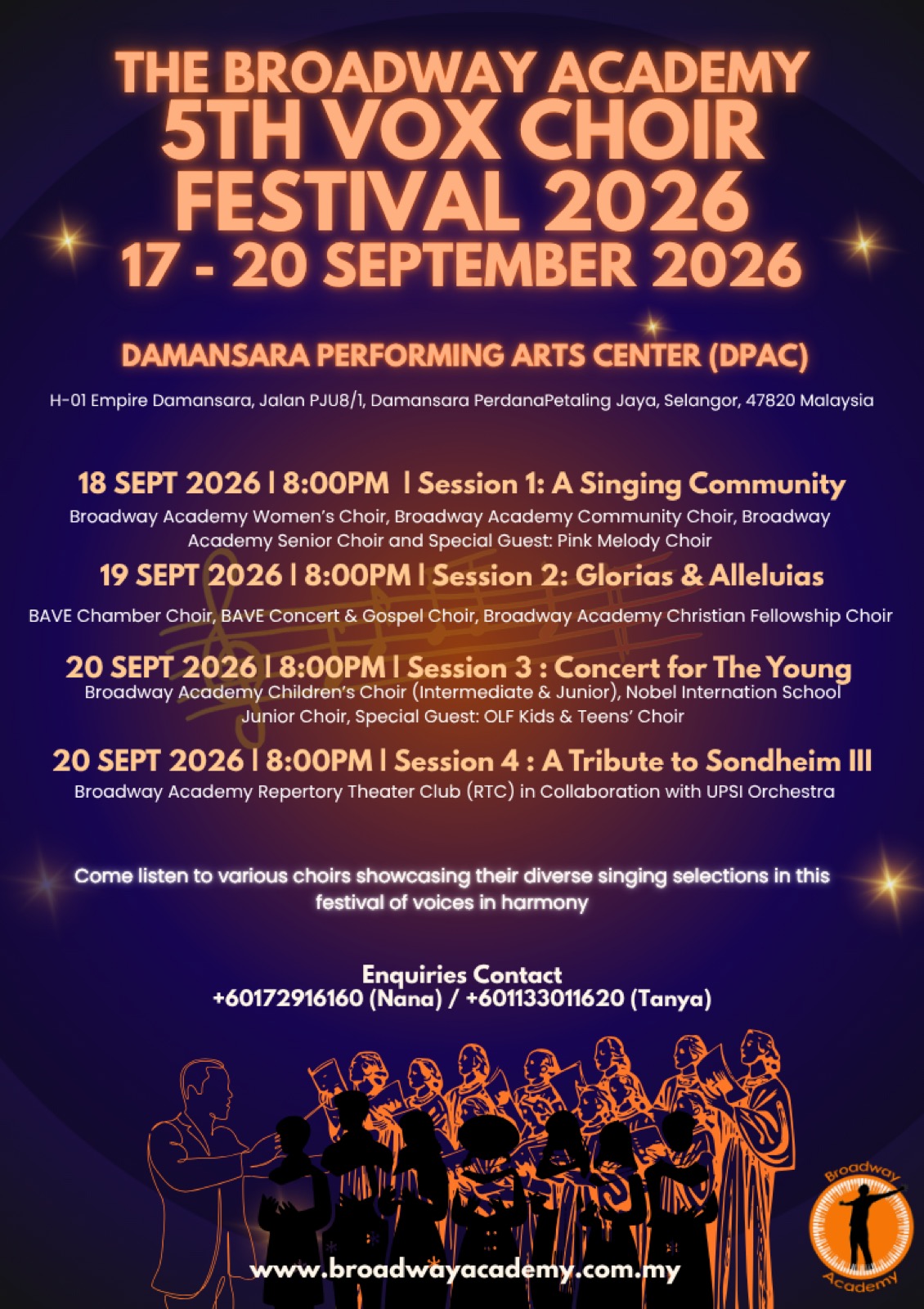 5th VOX Choir Festival 2026 poster at DPAC