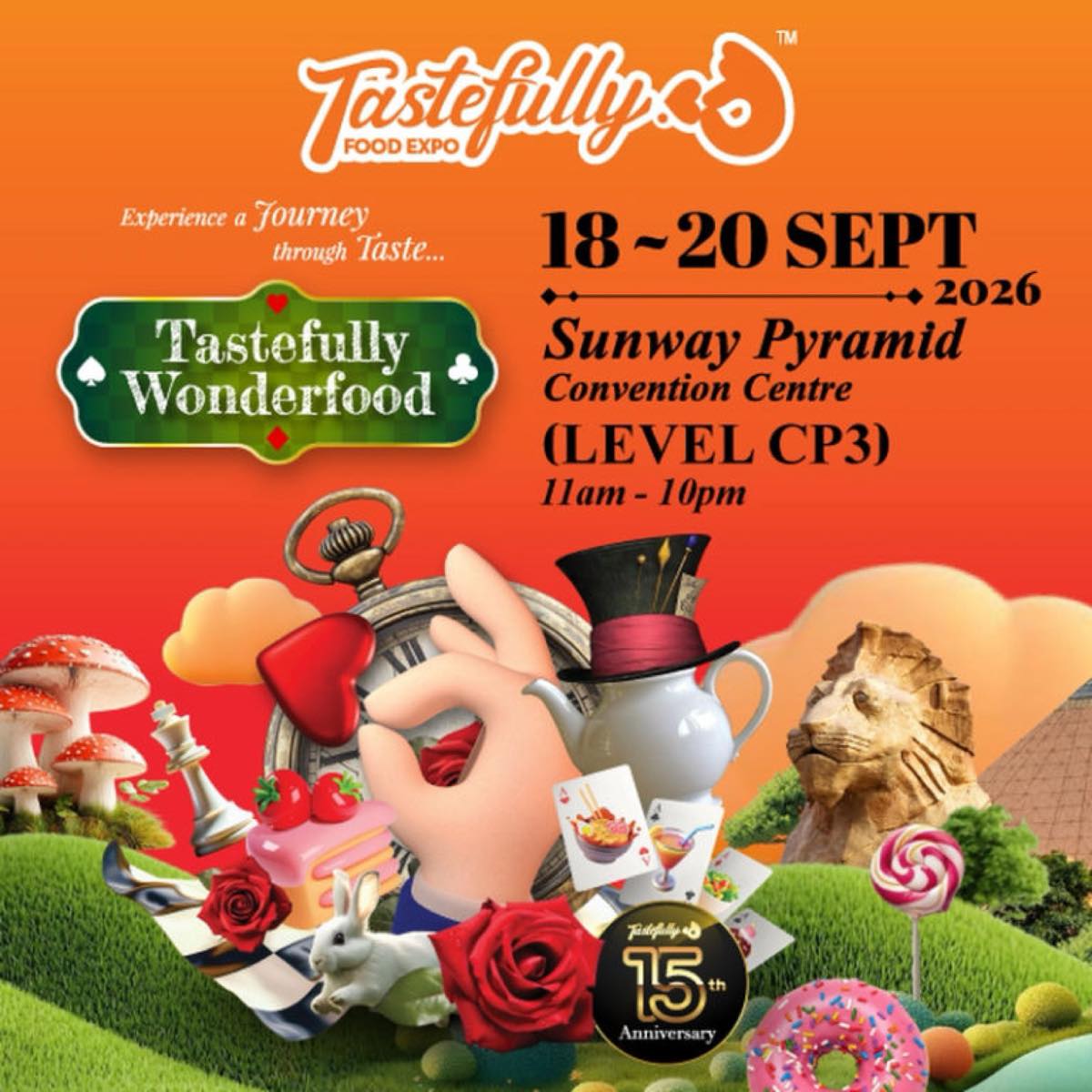 Tastefully Wonderfood EXPO poster at Sunway Pyramid Convention Centre