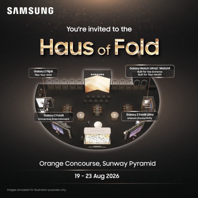 Haus of Fold Samsung Galaxy foldables pop-up poster at Sunway Pyramid