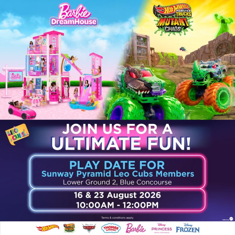Leo Cubs Playdates Barbie DreamHouse and Hot Wheels Monster Trucks poster at Sunway Pyramid