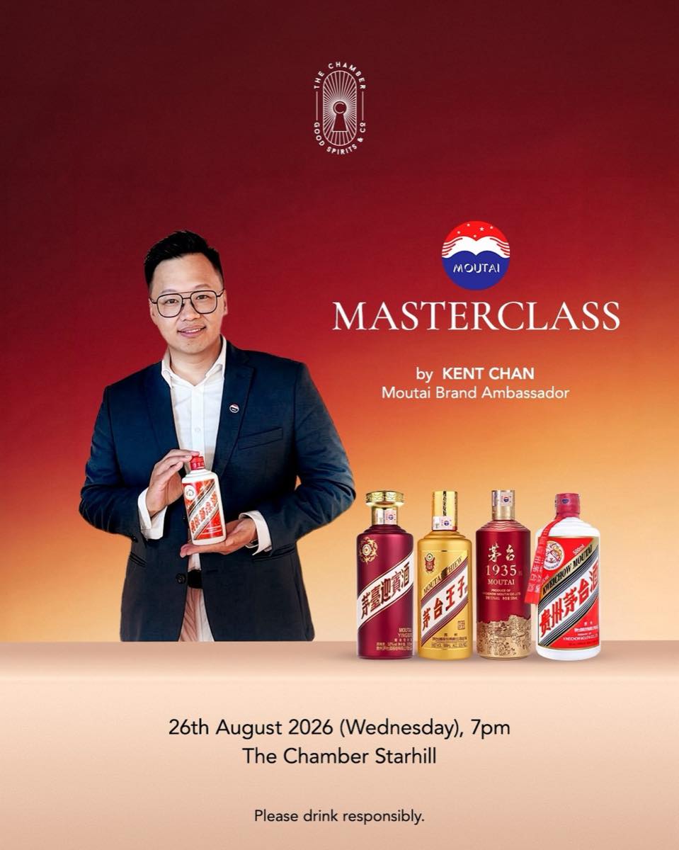 Moutai Masterclass poster at The Chamber, Starhill