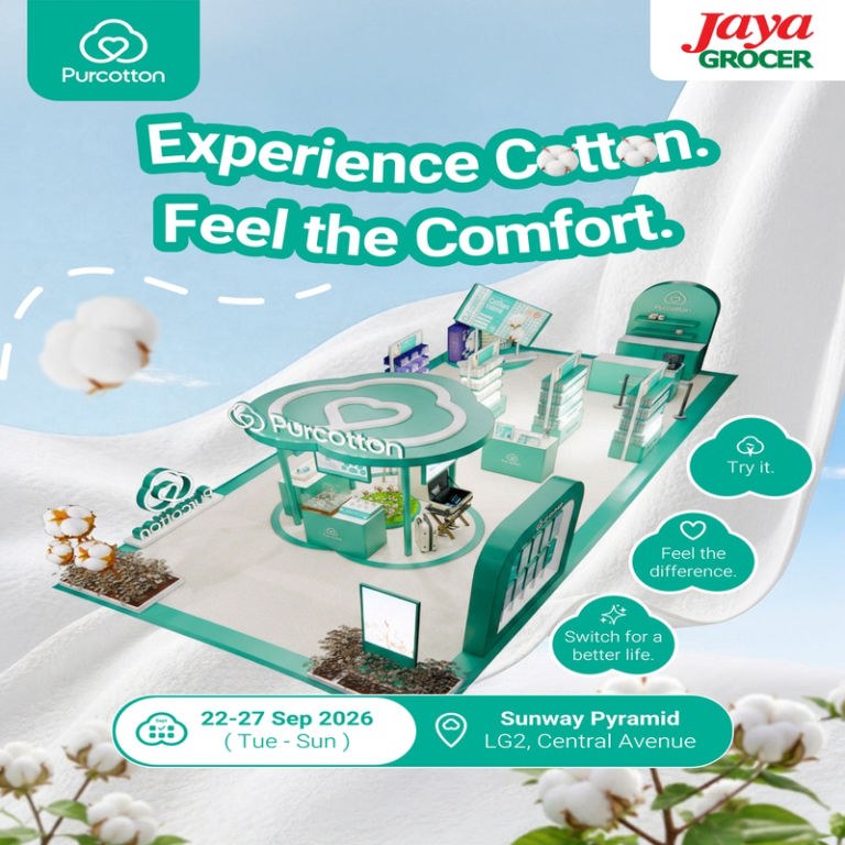 Purcotton Roadshow poster at Sunway Pyramid