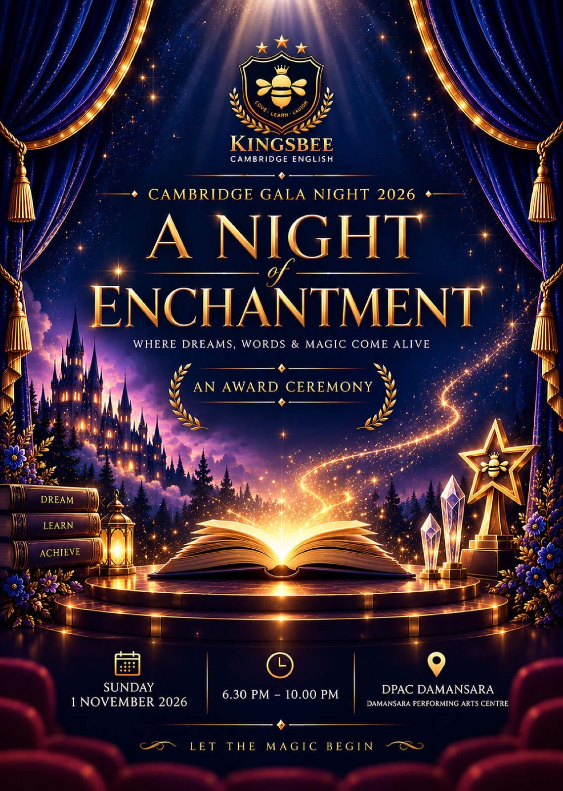 Cambridge English Gala Night poster at DPAC