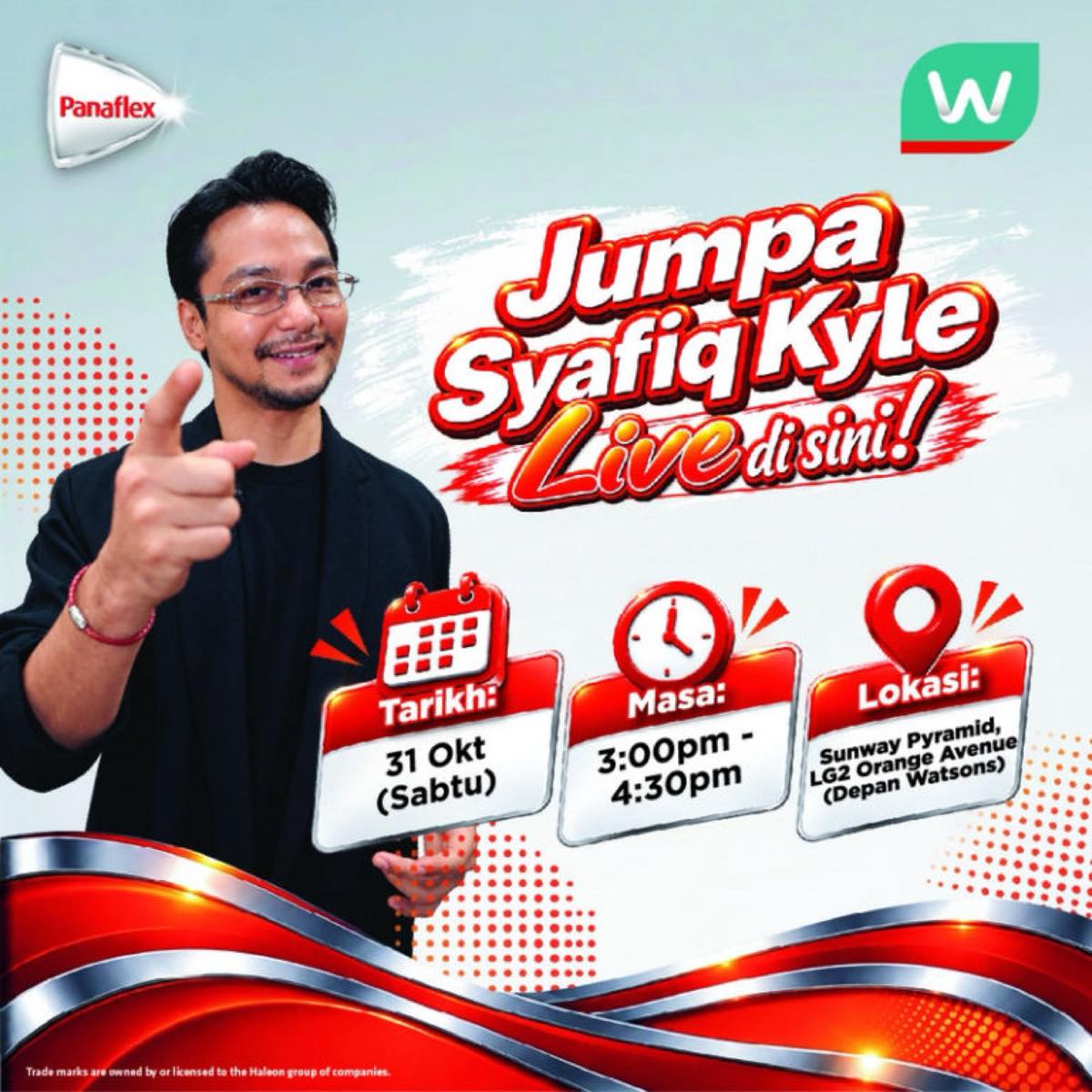 Panaflex X Syafiq Kyle Meet and Greet poster at Sunway Pyramid