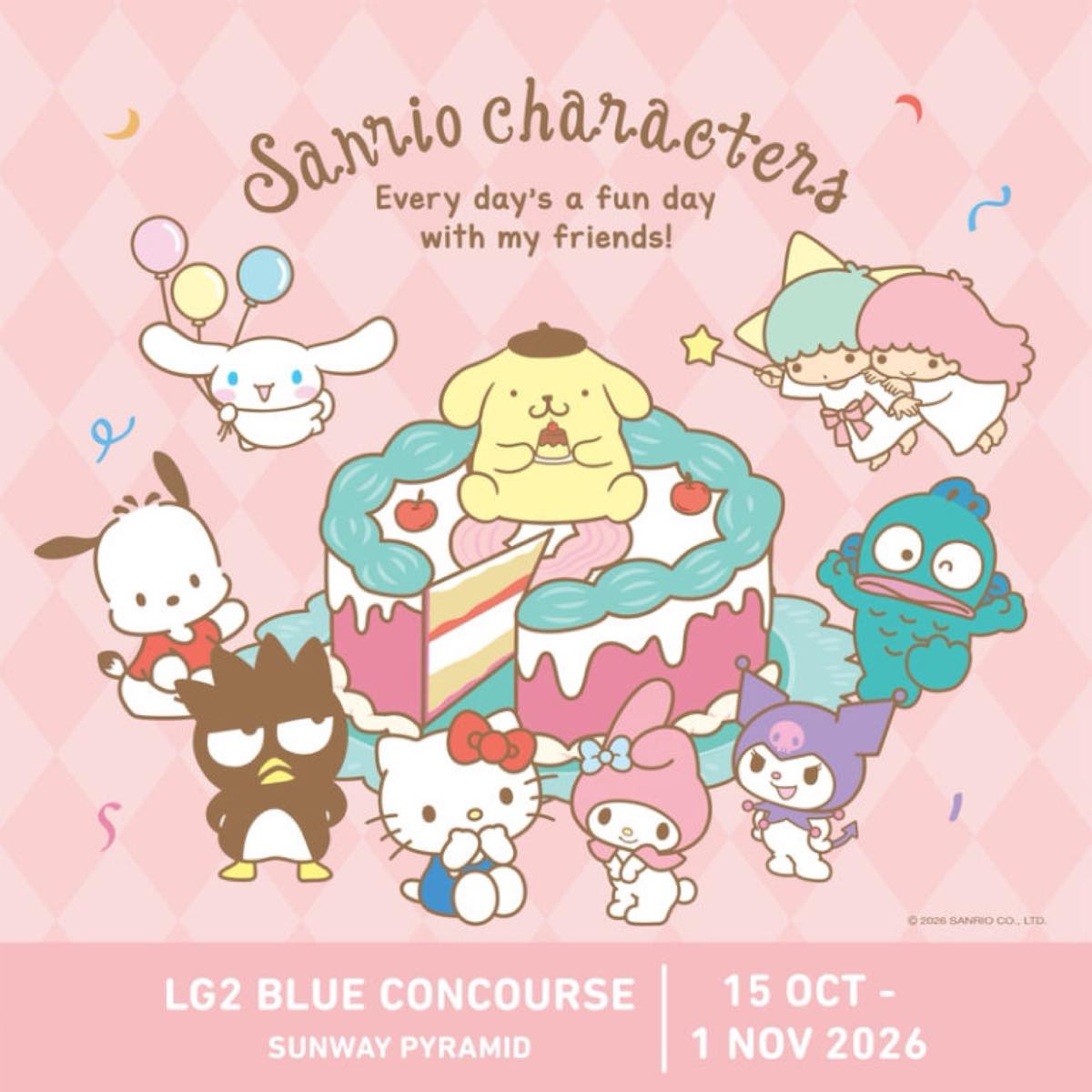 Sanrio Pompompurin 30th Anniversary poster at Sunway Pyramid