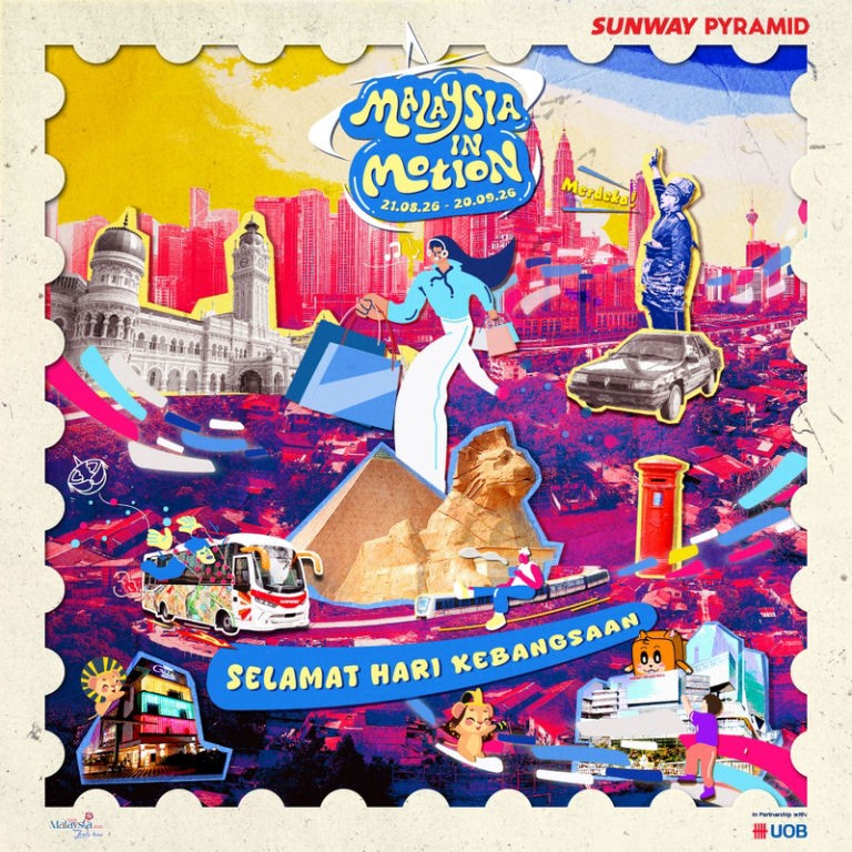 Malaysia in Motion National Month celebration poster at Sunway Pyramid