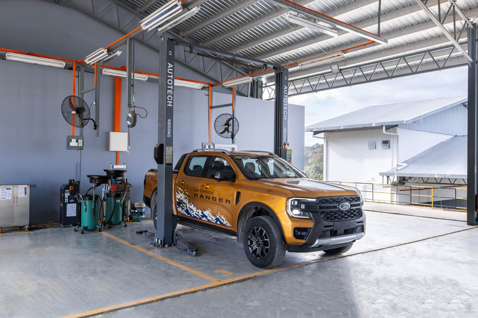 Ford Ranger at an Auto ConneXion-Ford service centre in Malaysia