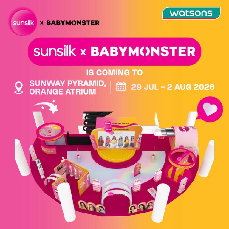 SUNSILK x BABYMONSTER Roadshow poster, Sunway Pyramid
